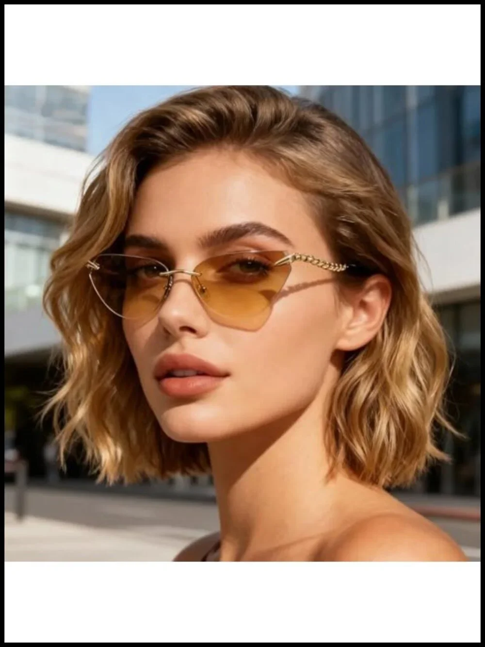 Retro Cat Eye Sunglasses with Serpentine Metal Temples UV400 Protection
